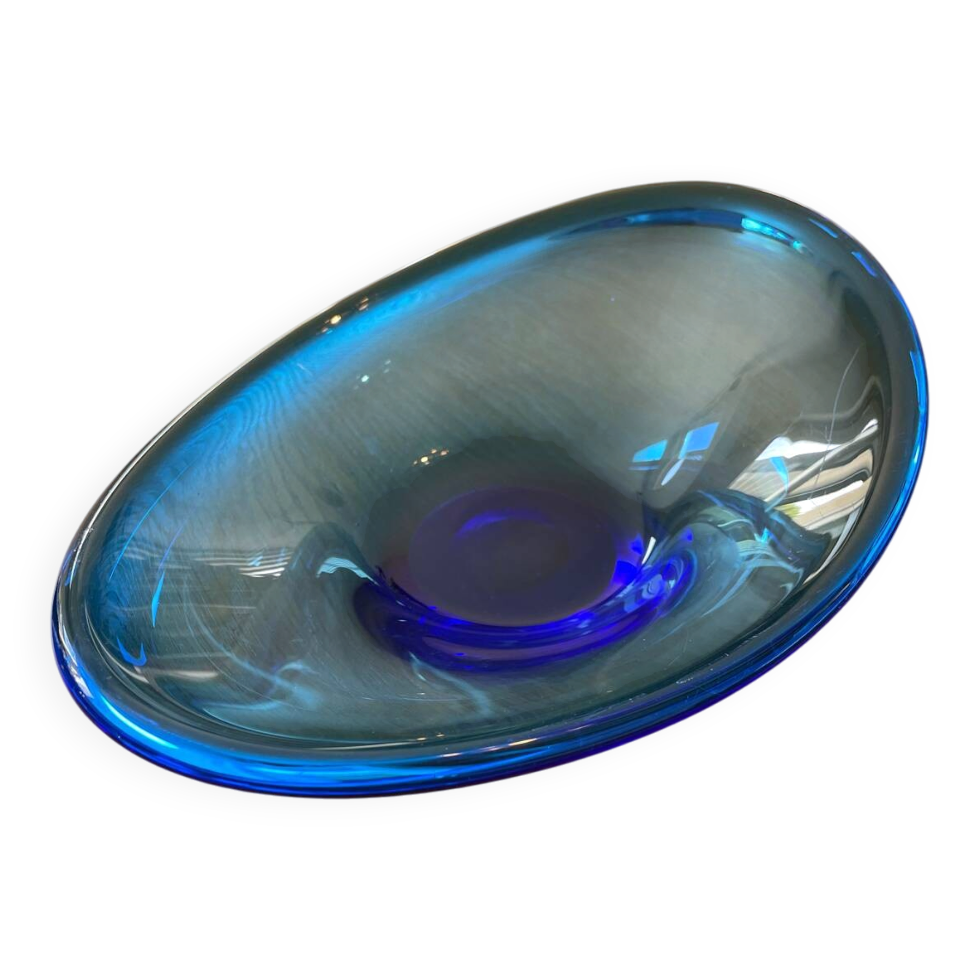 Cobalt blue bowl or catchall in Scandinavian design.