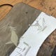 Engraved mirror tray art deco