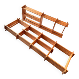 Lot de deux étagères en bois (pin) murales