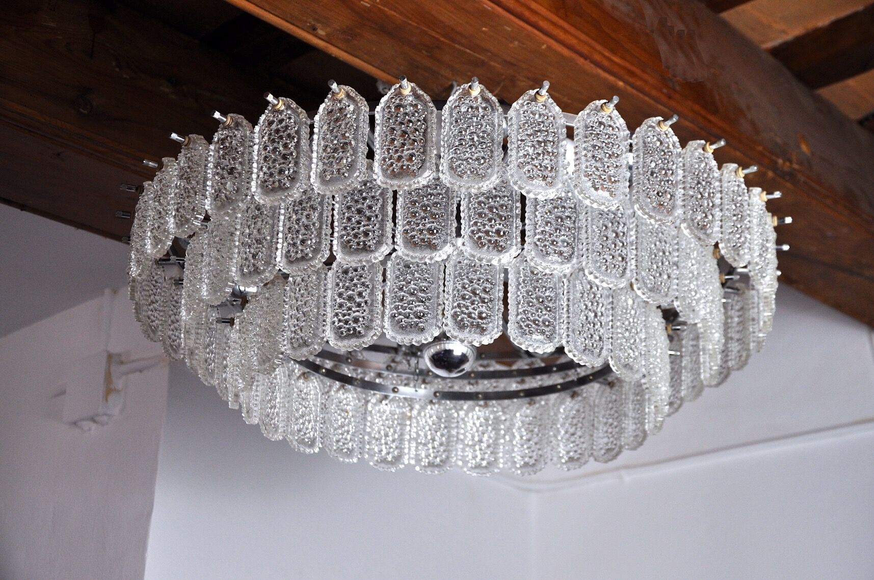 Kinkeldey chandelier 3 levels crystals Germany 1970