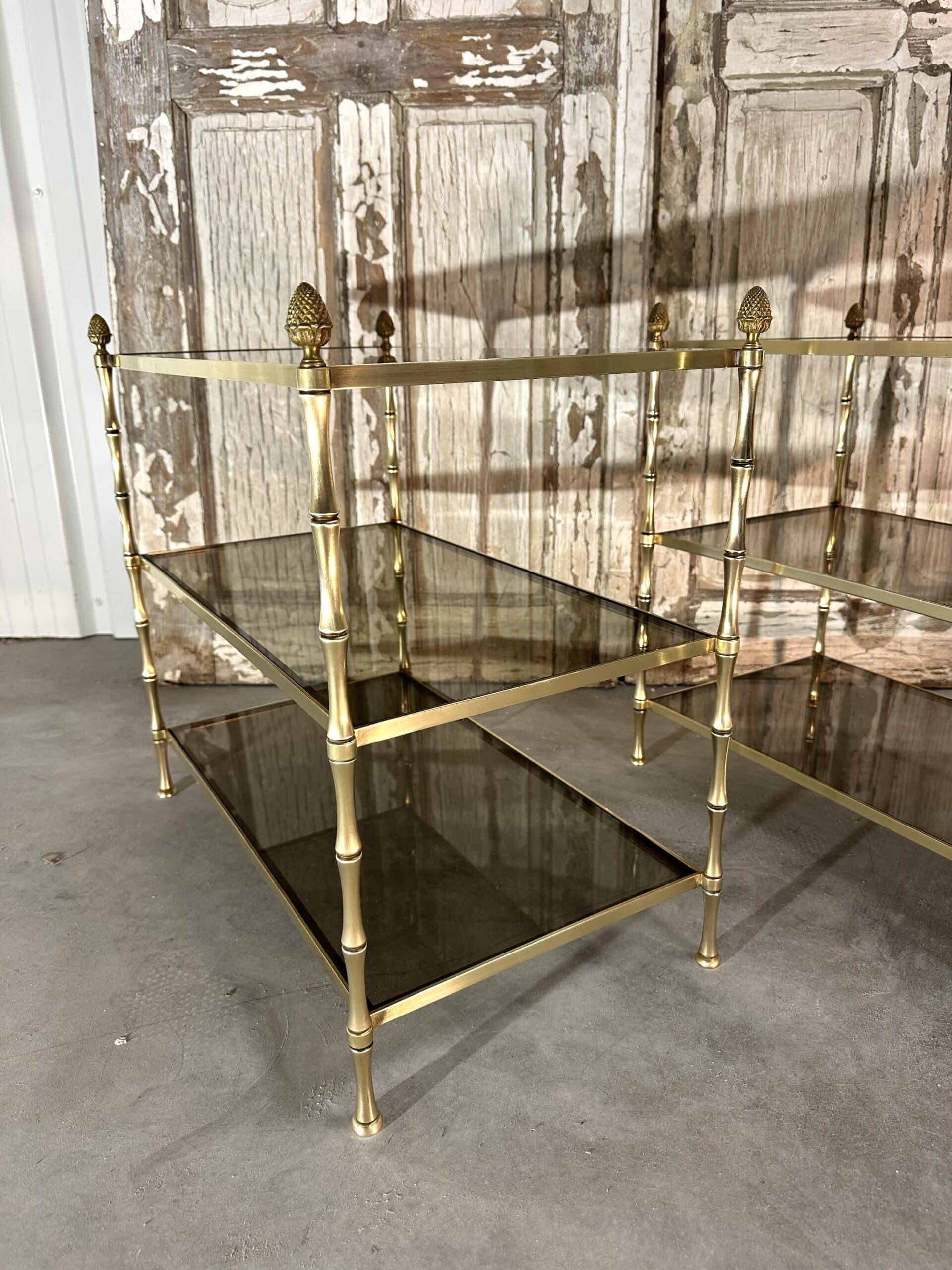 Pair of side tables circa 1950 Maison Baguès