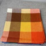 Vintage plaid cotton napkins