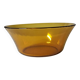 Vintage amber glass salad bowl.