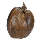 Old vintage decorative coconut ice cube bucket