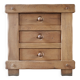 commode à tiroir brutaliste en chêne massif