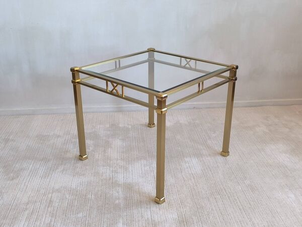 Belle table basse dorée carrée Orsenigo Italy collection ‘Art Déco’