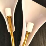 Paire d'appliques laiton design années 50 - 60