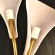 Pair of brass wall lamps design 50s - 60s