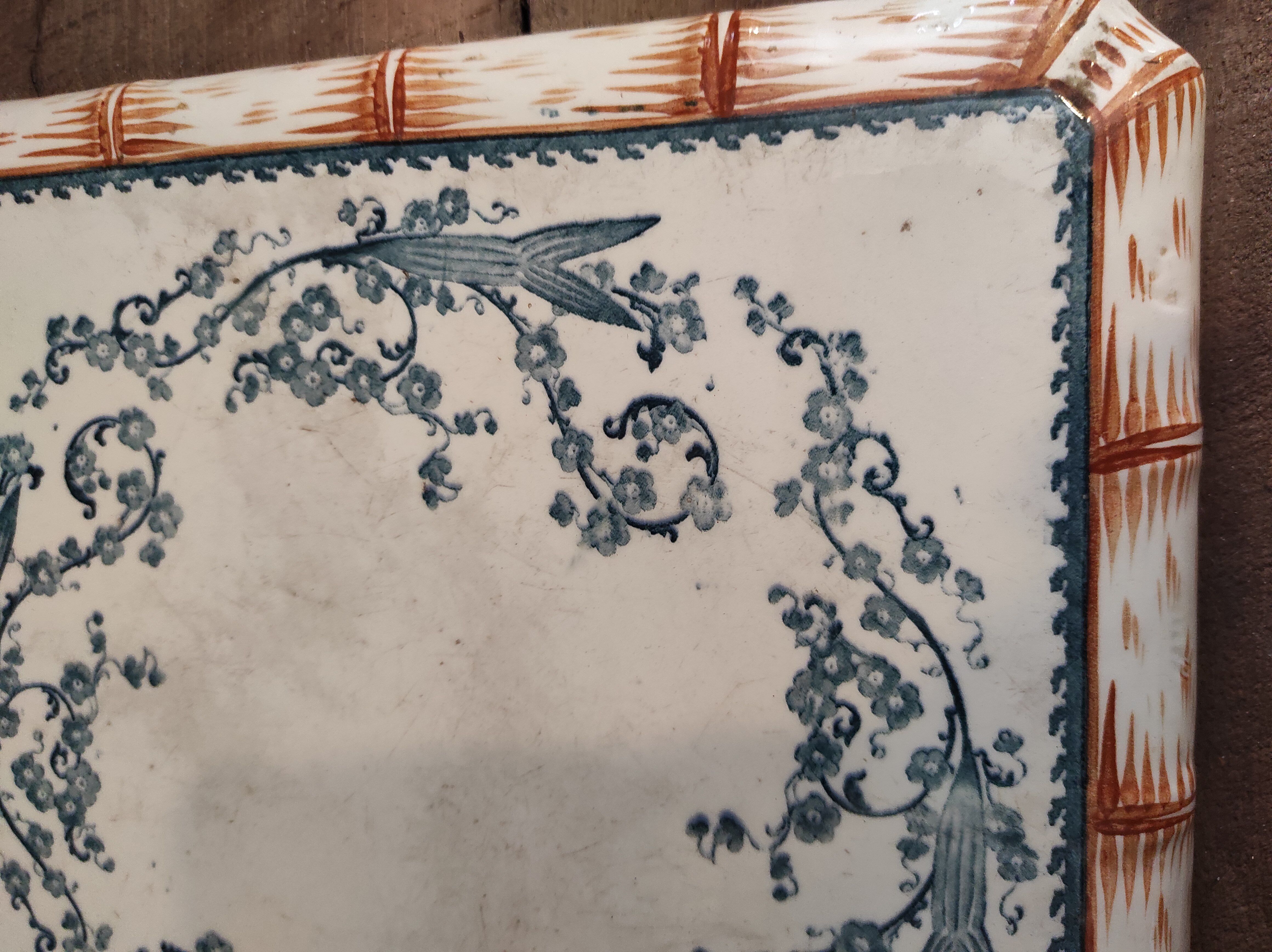 Antique French porcelain trivet