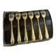6 small forks in gold gilded with fine vintage gold