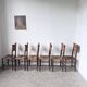 Série de 6 chaises paille et chêne beauche