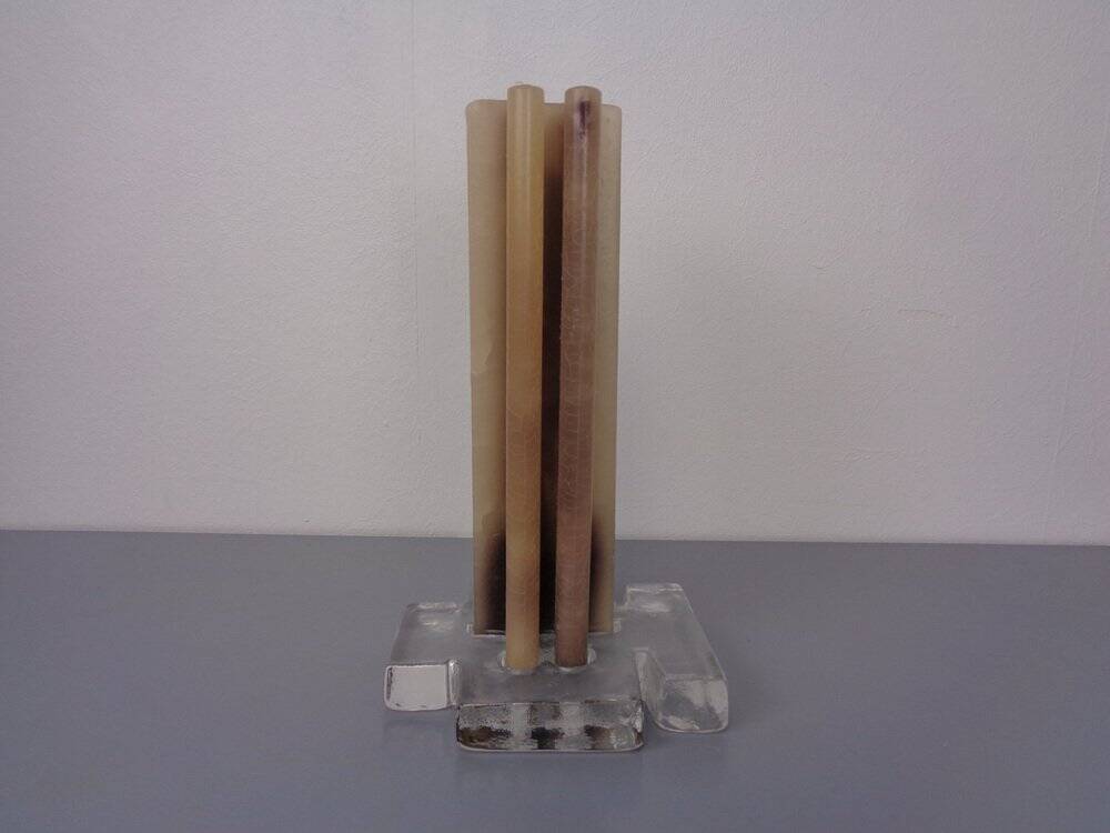 Scandinavian Glass Candleholder, 1960s