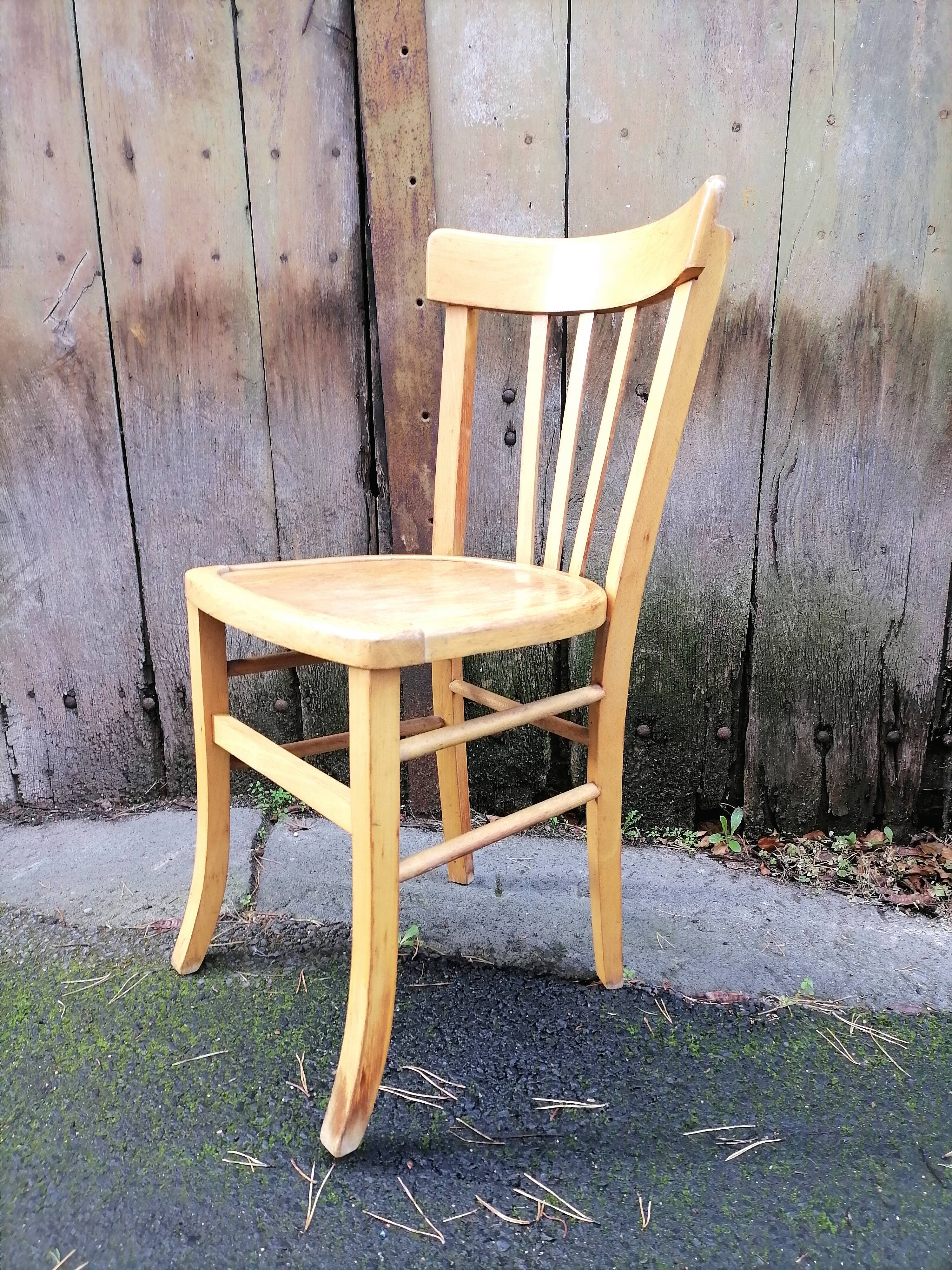 Vintage wooden bistro chair