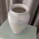 Vintage Iridescent White Vase – 1980s/1990s Pearl Lustre Glaze