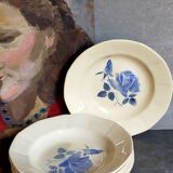 Six earthenware plates of Digoin and Sarreguemines 40s