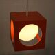 Orange Poker Dice Pendant Lamp - 1970s Space Age Lighting