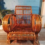 Bamboo armchairs Indochina 1940s