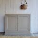 renovated wooden sideboard in brown
