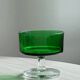 Lot de 6 coupes à dessert en verre vert émeraude