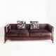 Vintage leather sofa. Edited by Mantellassi. Italy, 90s