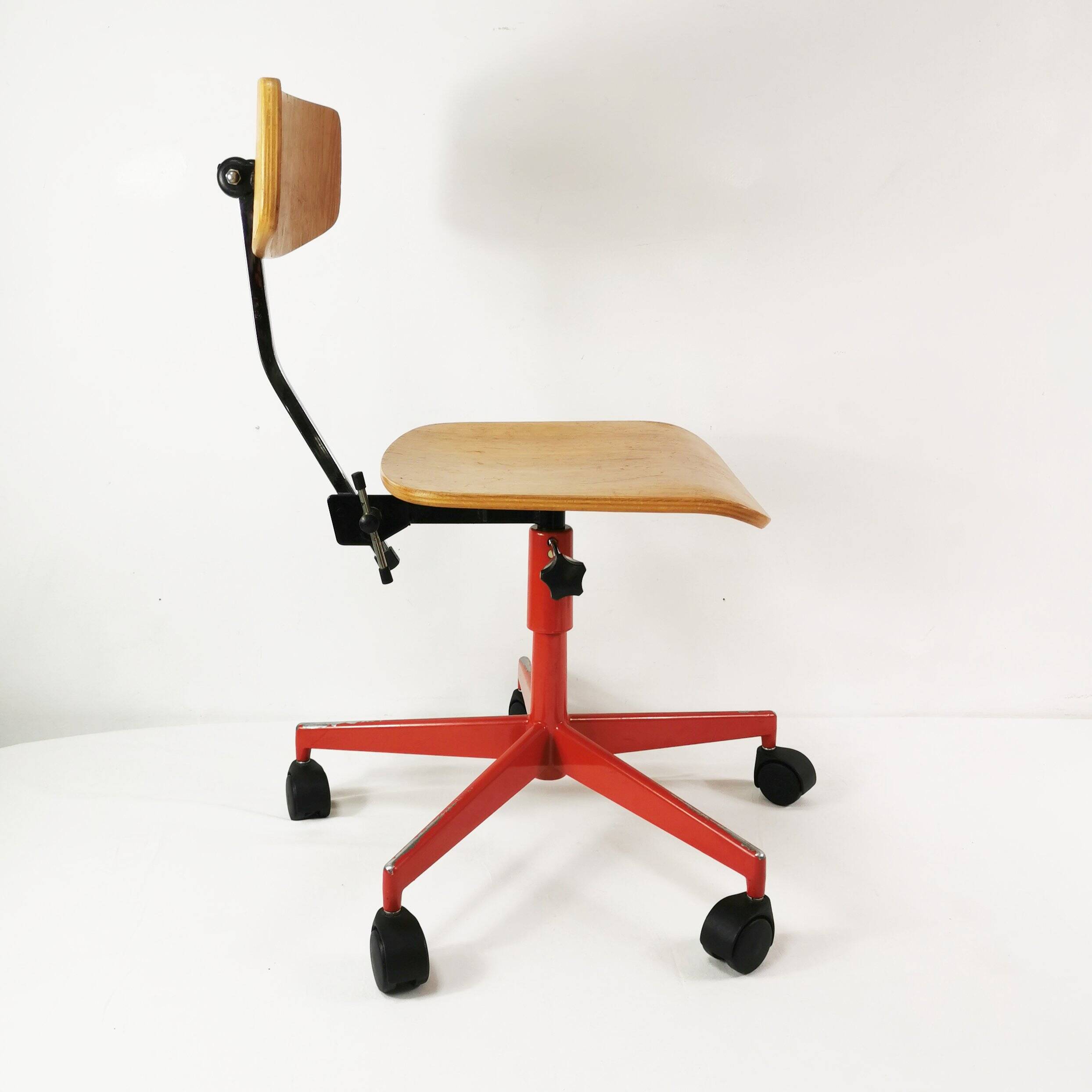 Modernist office chair, Labofa, designed by J. Rasmussen, Denmark, 1960s.
