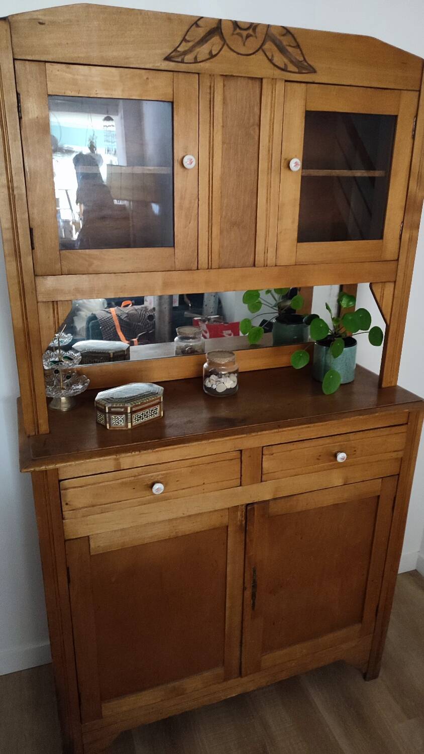 Vintage light wood sideboard