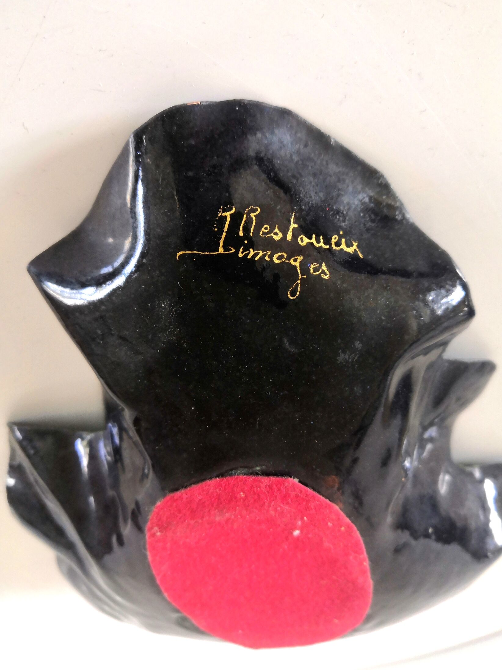 Empty pocket enamels signed Restoueix Limoges design 70s