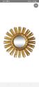 Vintage golden sun mirror