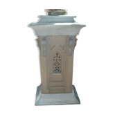 Socle en bois et zinc