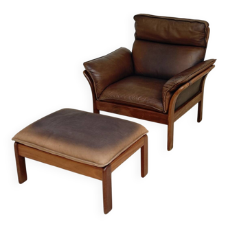 Fauteuil de salon Scala et son ottoman par Dreipunkt  , Allemagne 1970