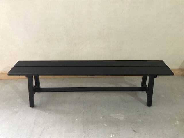 Black patinated bench