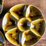 Set of 6 Gien oyster or shellfish plates
