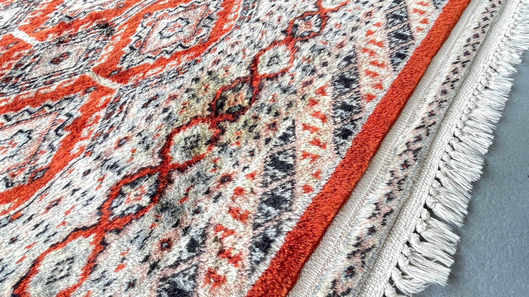 Vintage Red-Orange Persian Rug 172cm x 126cm