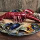 Portuguese Palissy plate depicting a lobster, 19th century