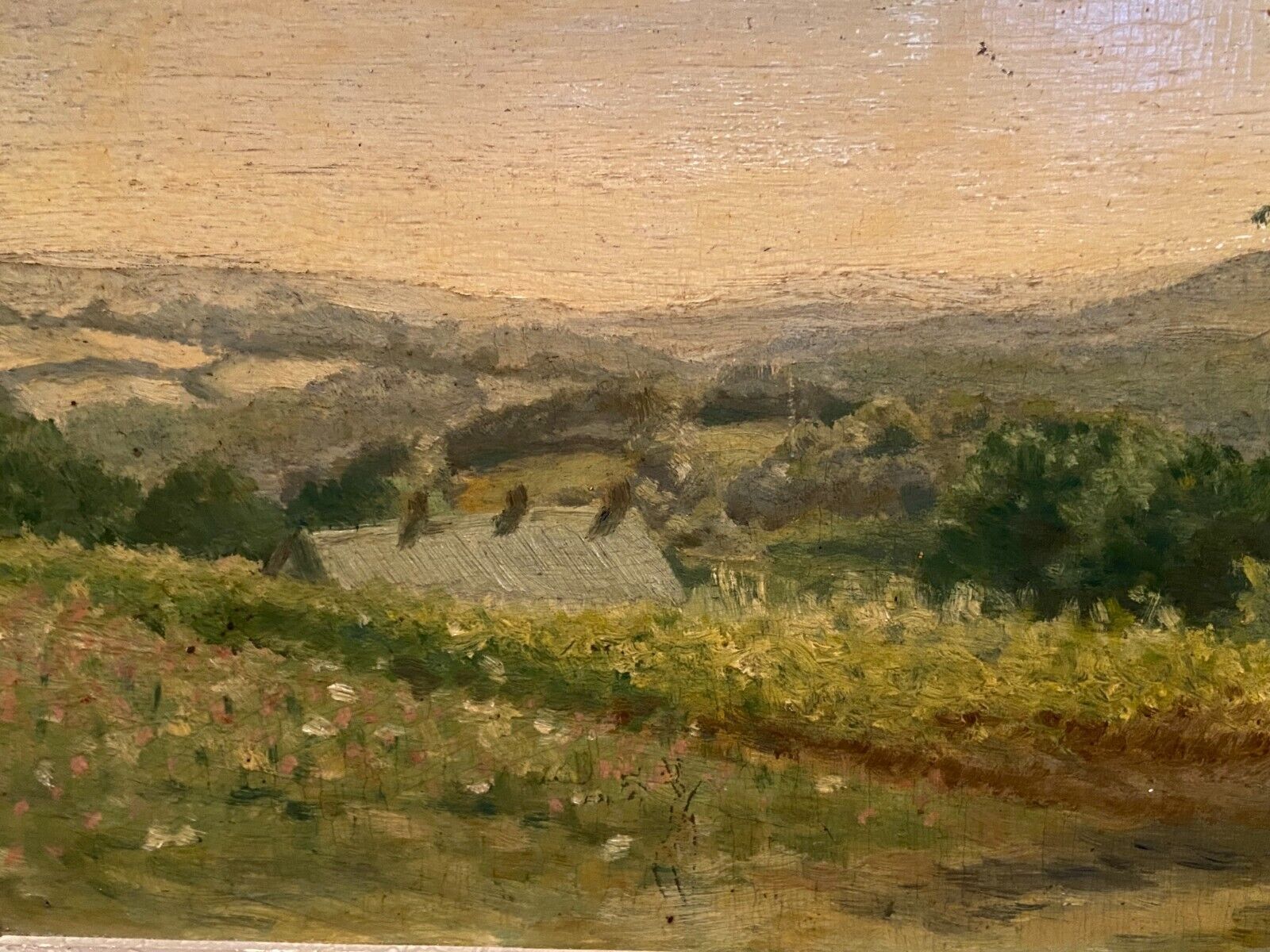 Tableau André Giraud 1925-1997 ancien Ministre des Armées Collines verdoyantes