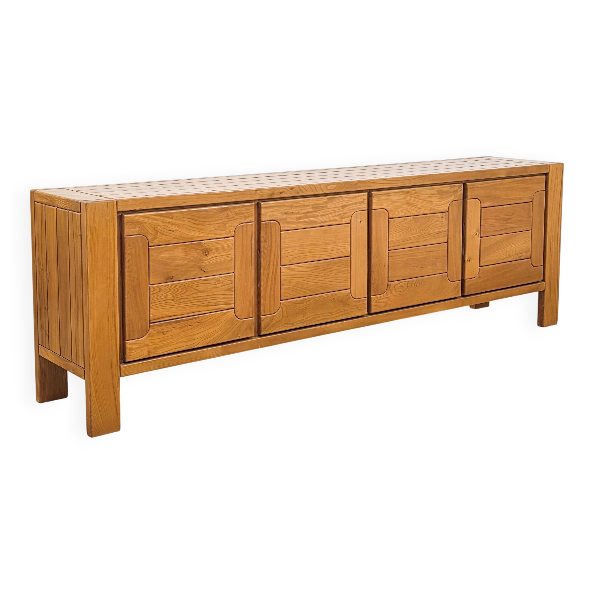 Buffet design Maison Regain en orme massif – des années 1970