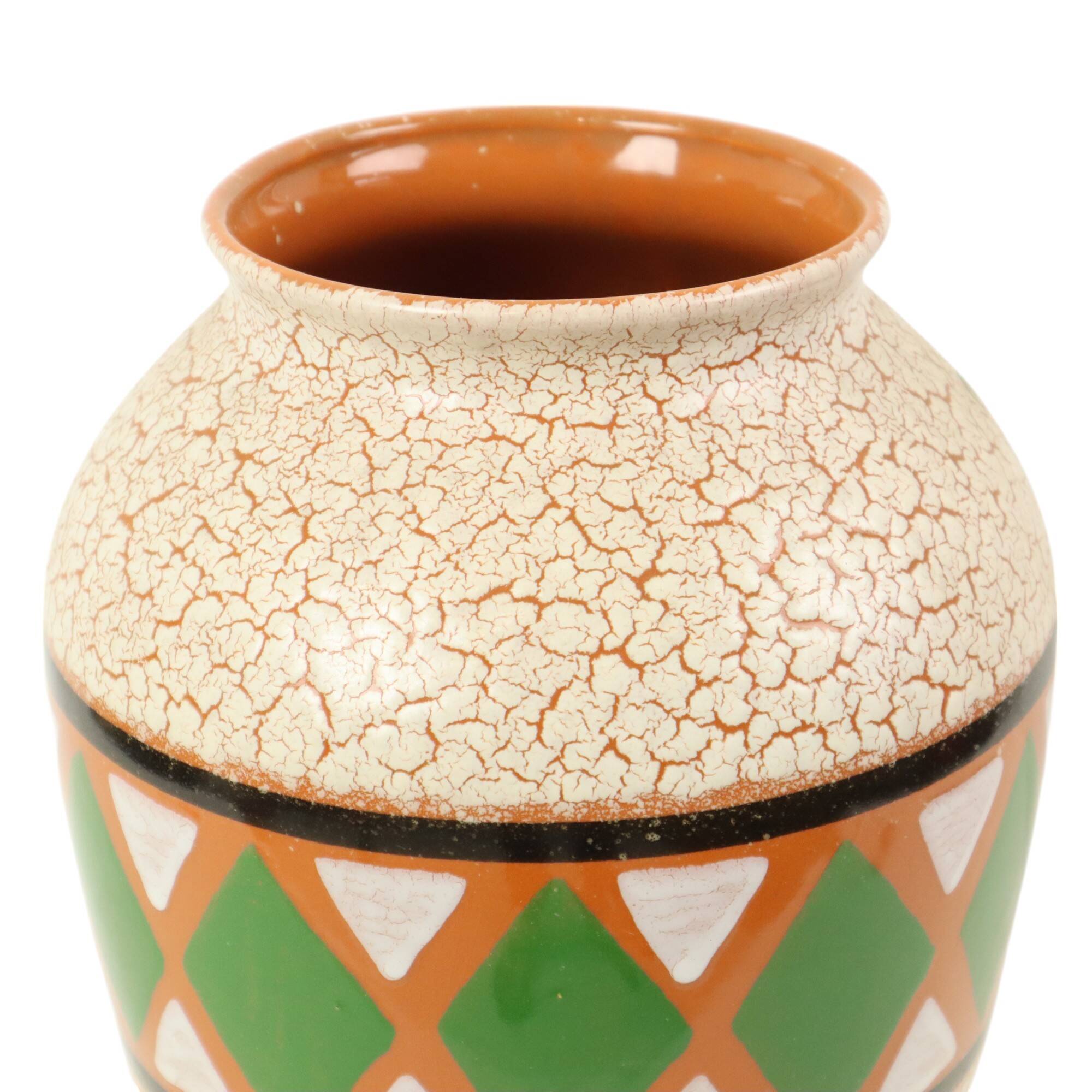Vintage Jasba Vase West Germany Ceramics Craquelé 106-35