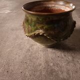 Cache pot, glazed earthenware pot