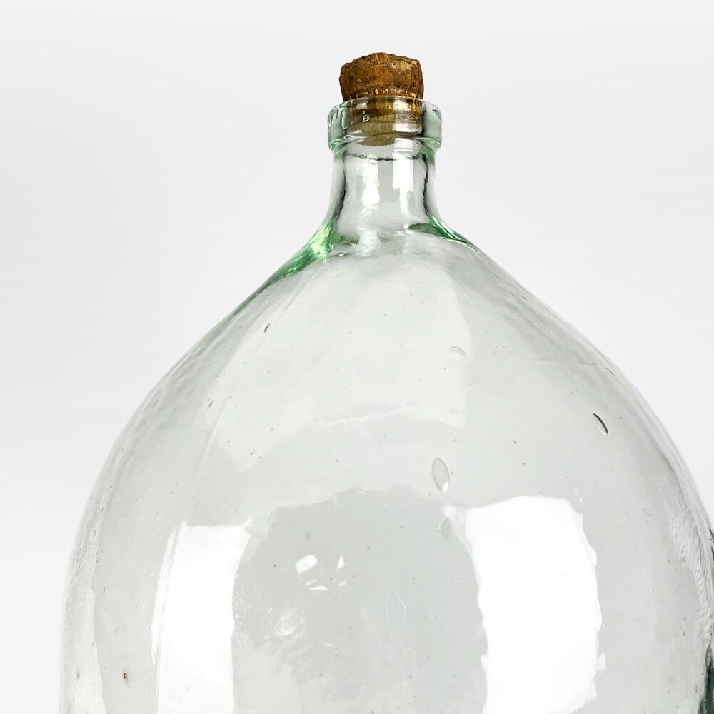 Demijohn transparent cylindrical molded glass 30 l