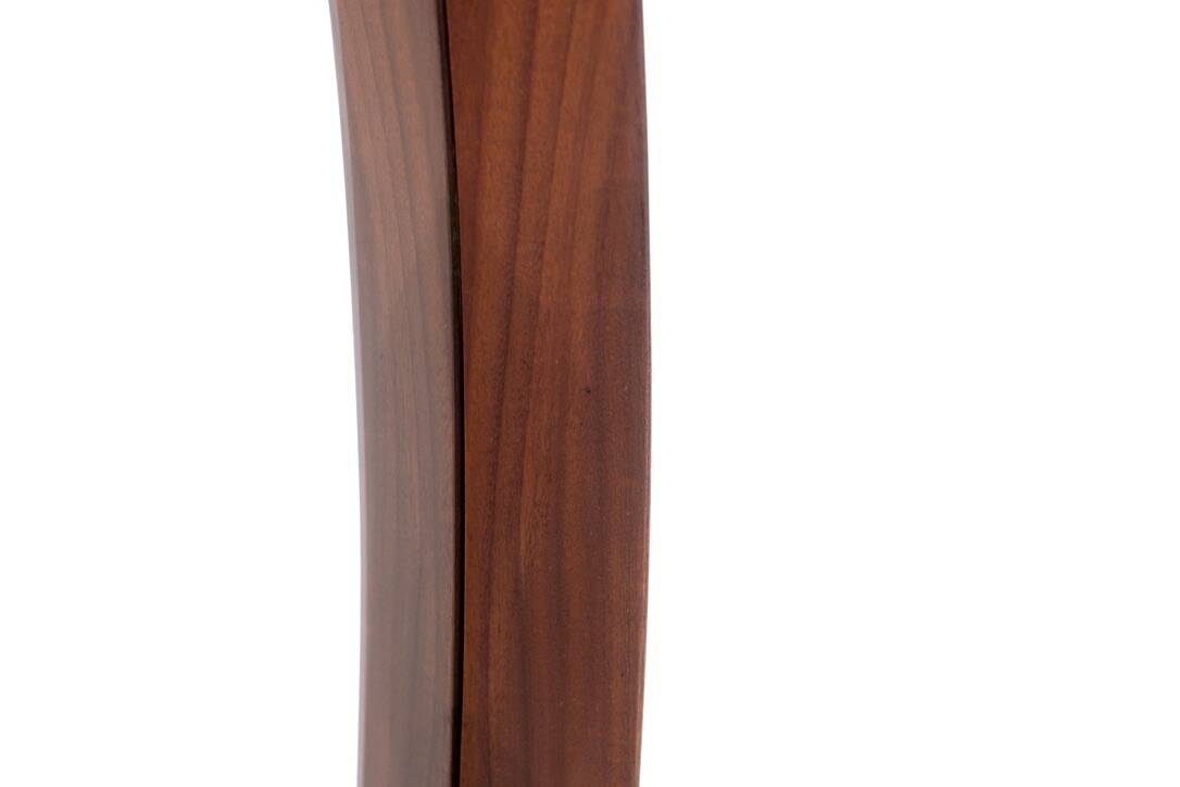 Vintage oval wooden mirror, Italy, 1960s.