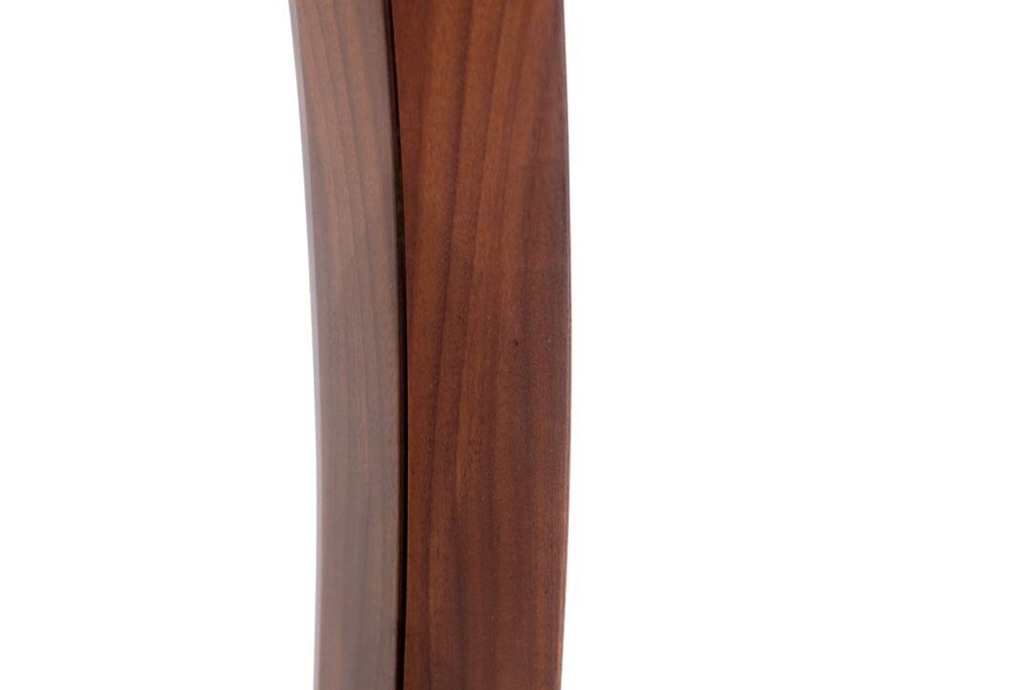 Vintage oval wooden mirror, Italy, 1960s.