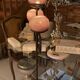3-candle candlestick holders in black cast iron, renaissance style reproduction