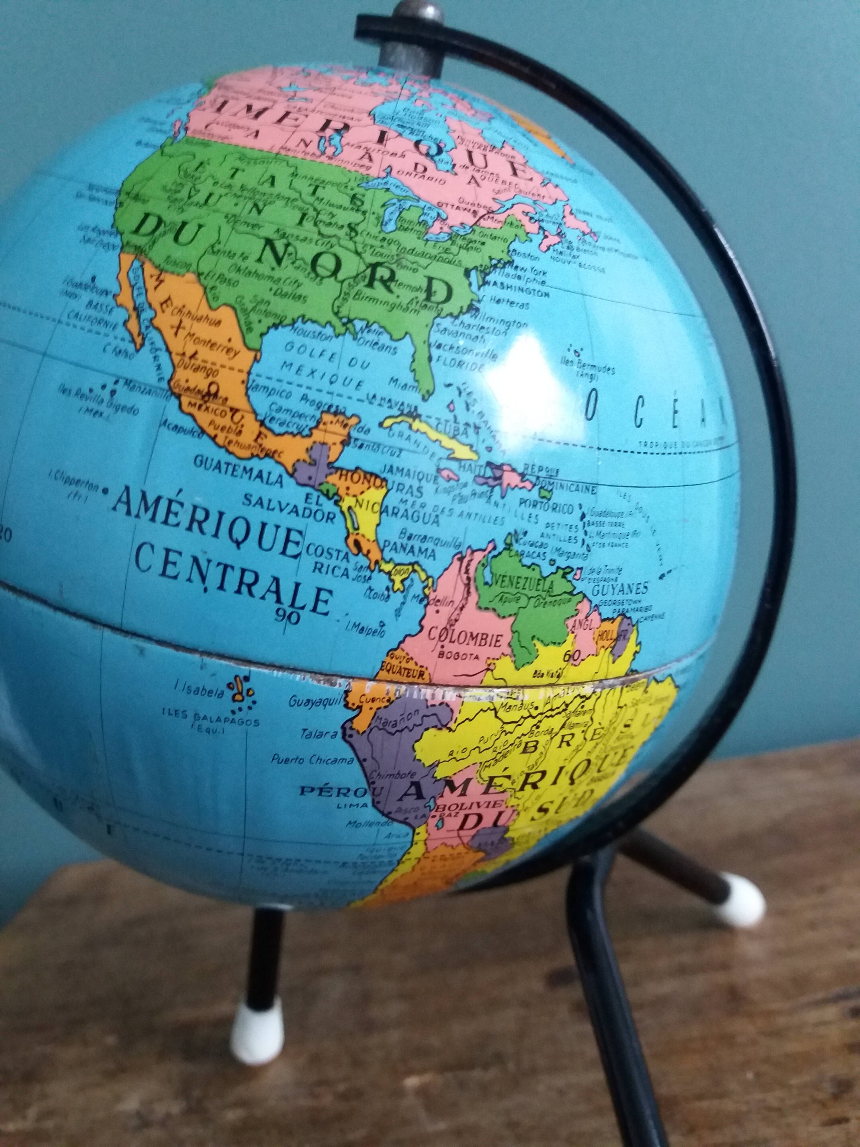 Globe world map Taride 50s 60s