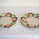 2 vintage apple barbotine plates signed Francesco Guarino