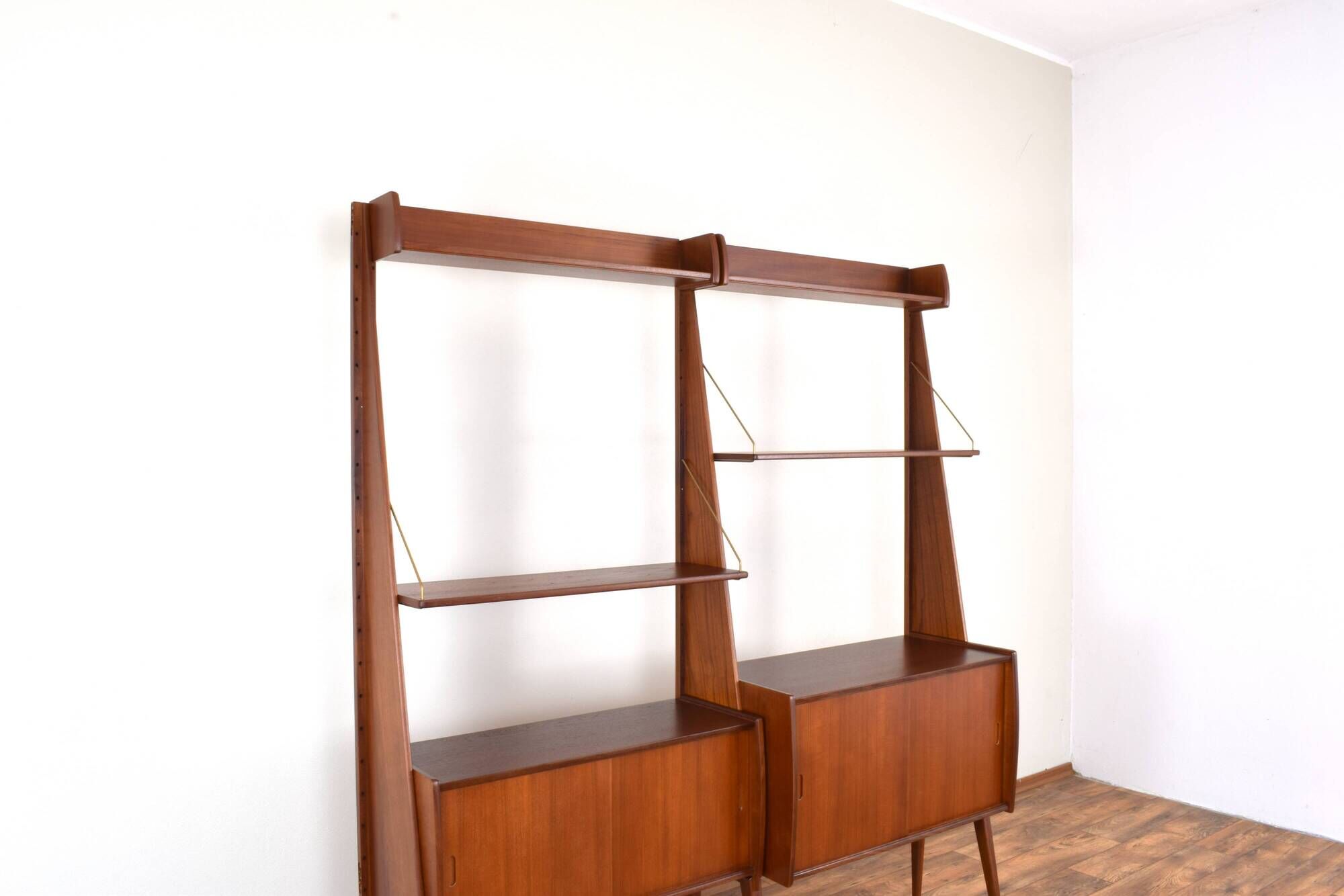 Mid-Century Teak Wall Unit „Panto” from Einar Raknes & Sønner Møbelfabrikk A/S, 1970s, Set of 2.