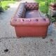 Canapé Chesterfield en cuir marron