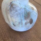 Old bulbous jug pottery vase glazed grey-blue stoneware vintage