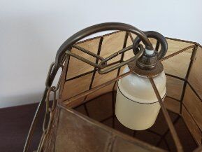 Hanging lamp blinds day mother and brass