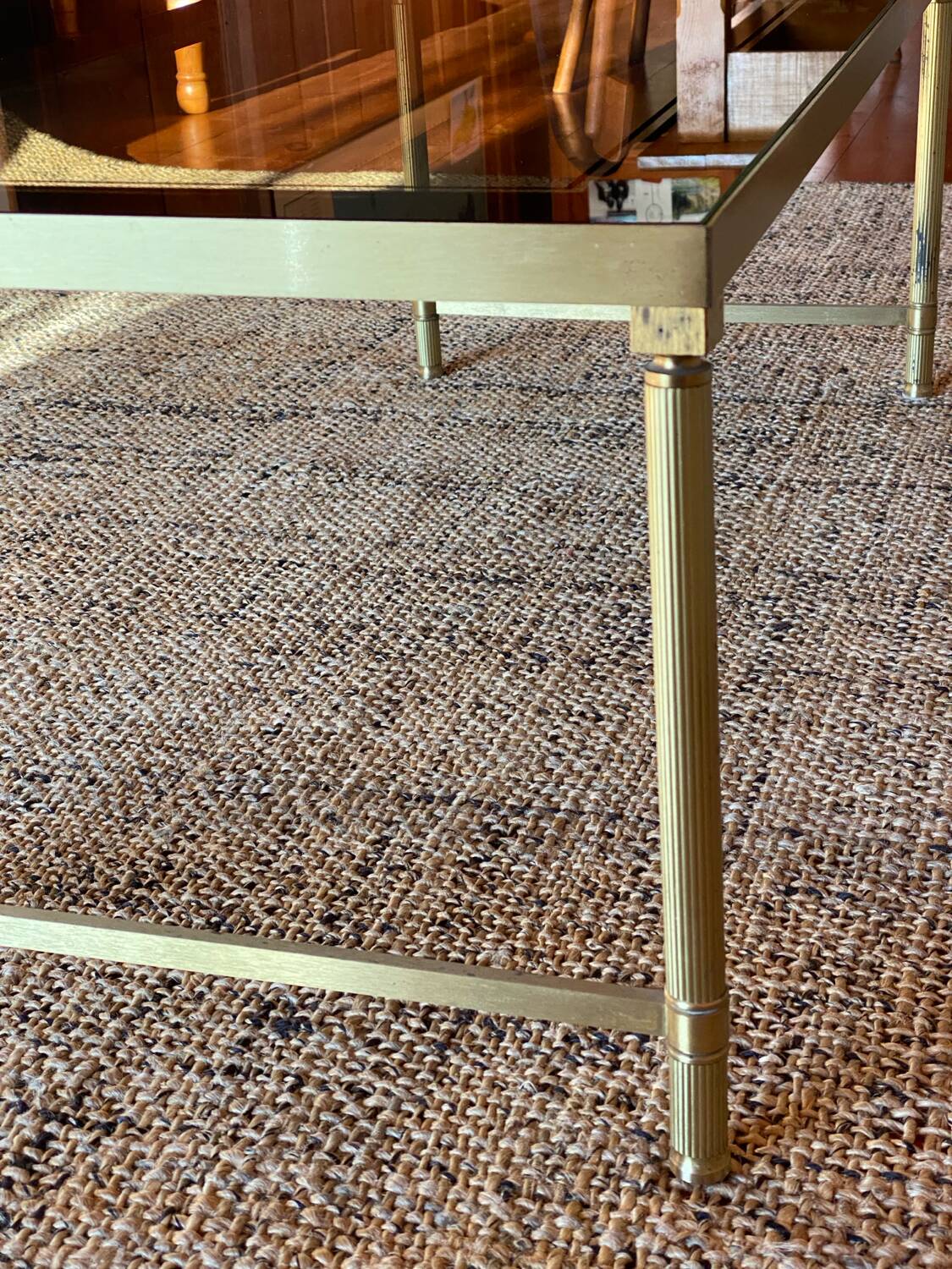 Vintage brass coffee table