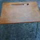 Folding school desk, wood and metal, vintage 50s